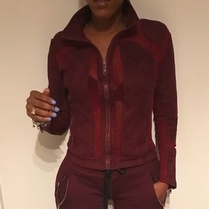 Sheer Suede Athletic Jacket
